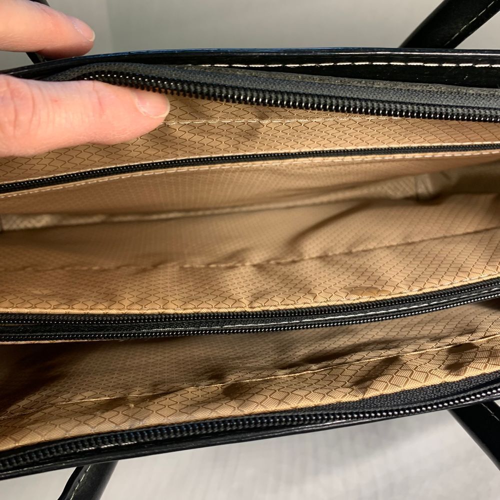 McKlein USA Lake Forest Black Top Grain Cowhide Leather Women's Laptop Briefcase - Picture 9 of 16